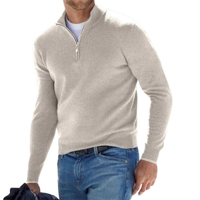 Joshua - Comfortable men's zipped cardigan with modern design