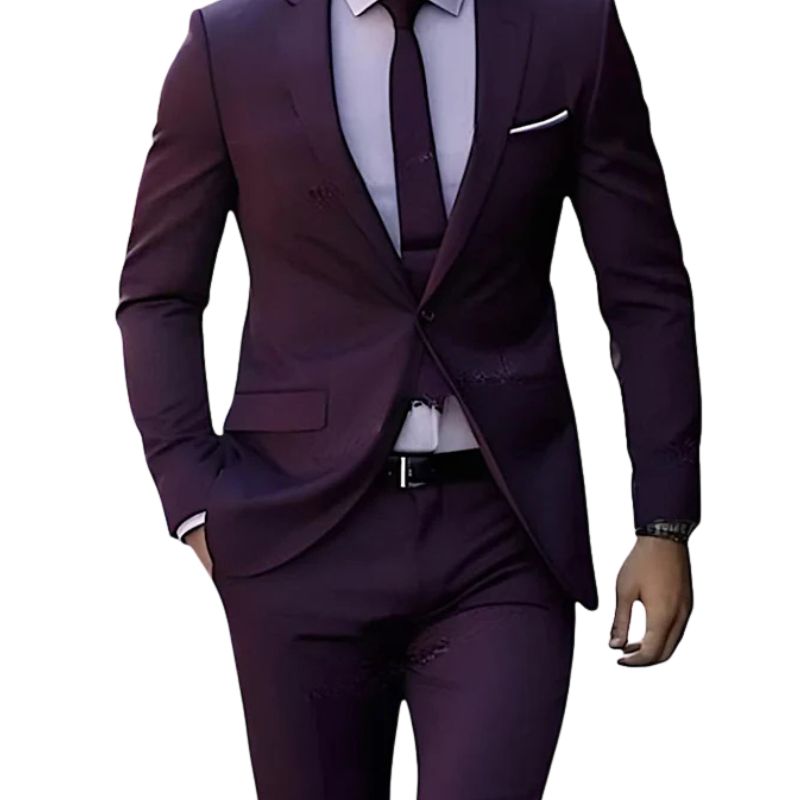 Alexis - Elegant 2-piece set with single-row jacket and formal trousers with pockets