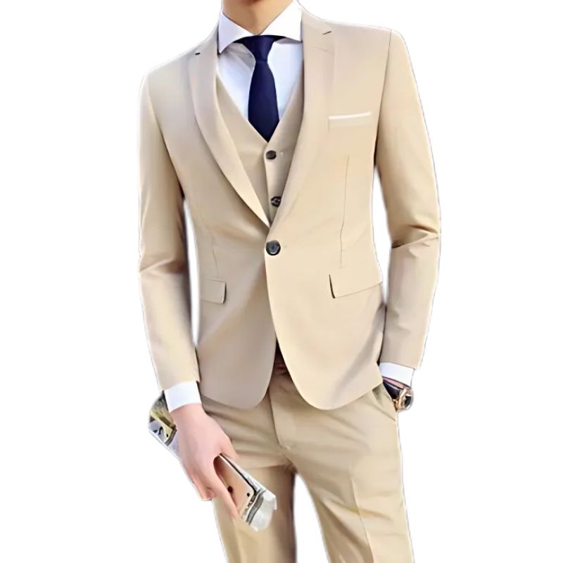 Remy - 3-piece men's suit with business blazer, waistcoat and trousers