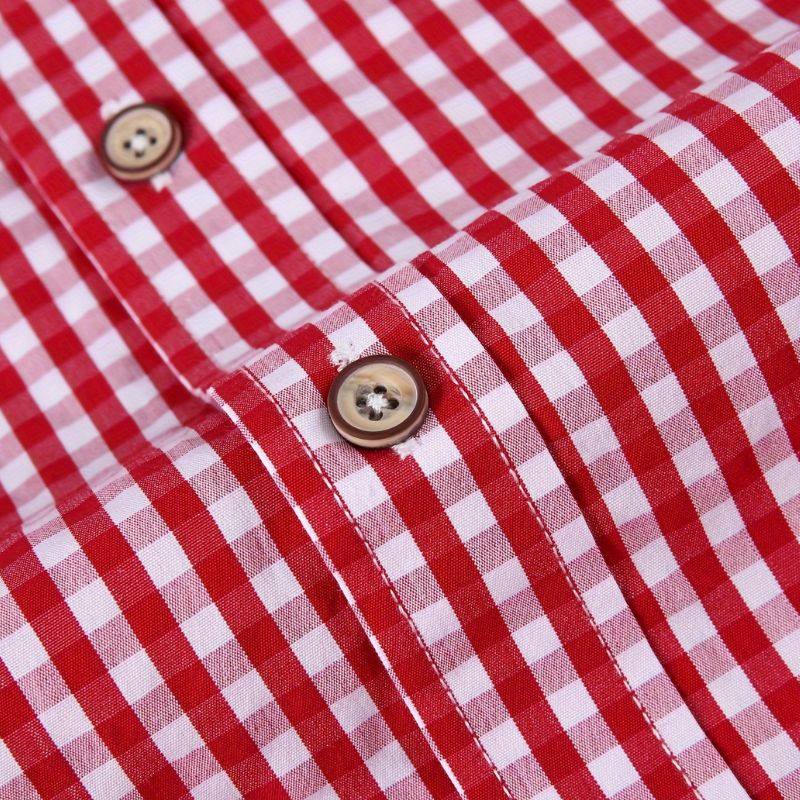 Men's casual checked shirt - breathable, long sleeves