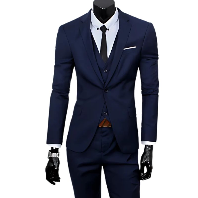 Remy - 3-piece men's suit with business blazer, waistcoat and trousers