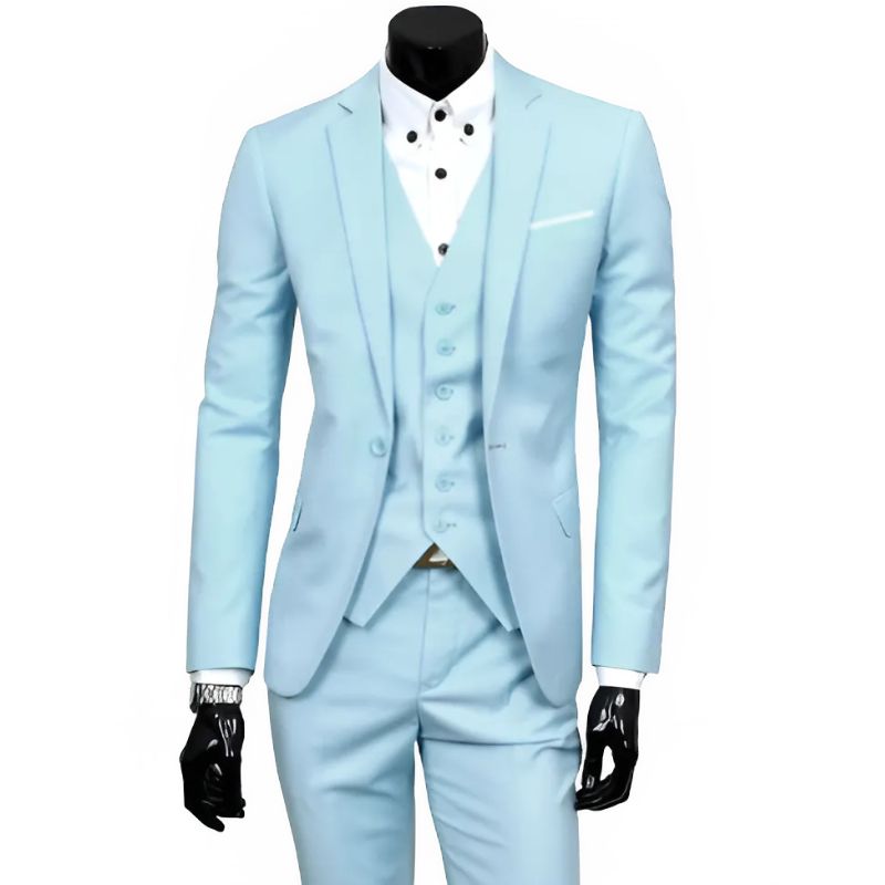 Remy - 3-piece men's suit with business blazer, waistcoat and trousers