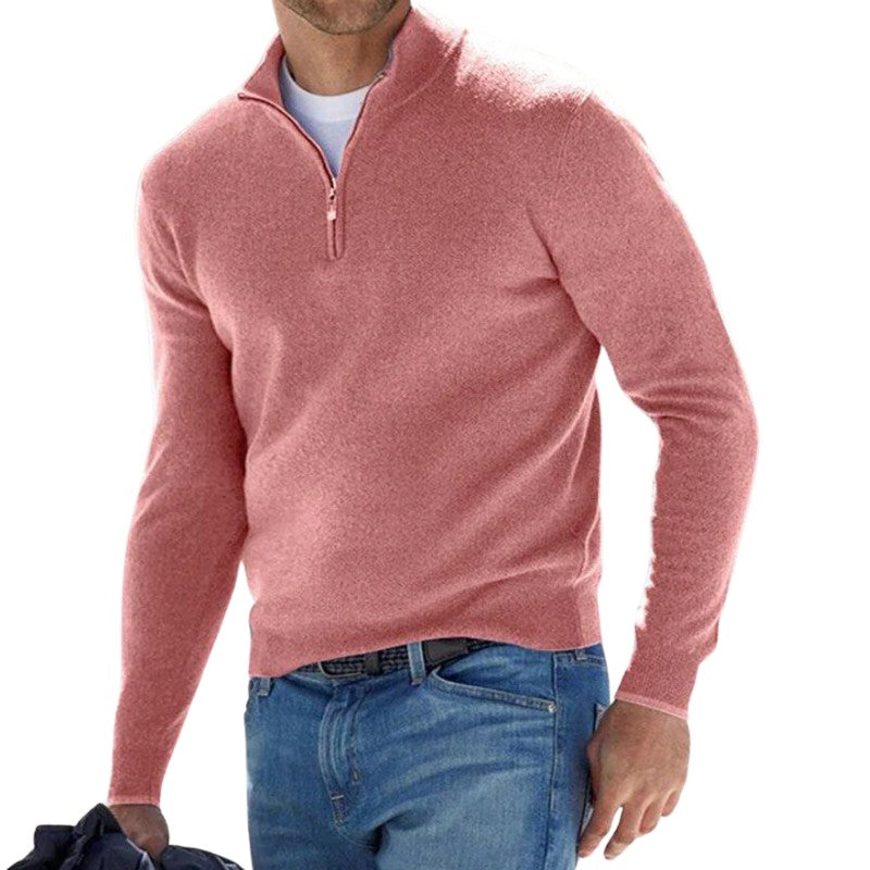 Joshua - Comfortable men's zipped cardigan with modern design