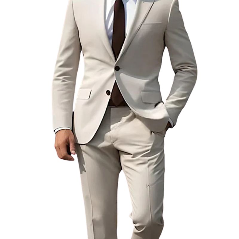 Alexis - Elegant 2-piece set with single-row jacket and formal trousers with pockets