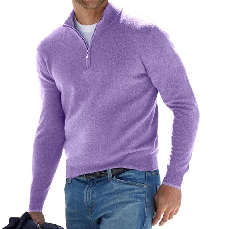 Joshua - Comfortable men's zipped cardigan with modern design